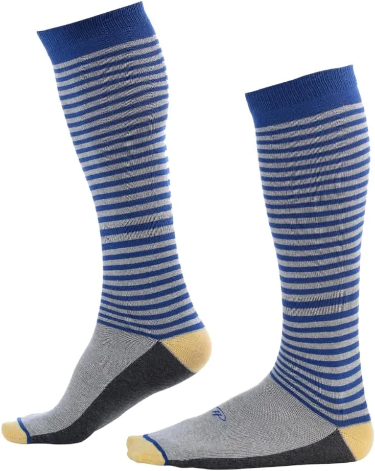 Pierre Henry Over the Calf Socks for Men (3 pairs) | Cotton Over the Calf Dress Socks | Long Socks Designed to Stay up 12  hr