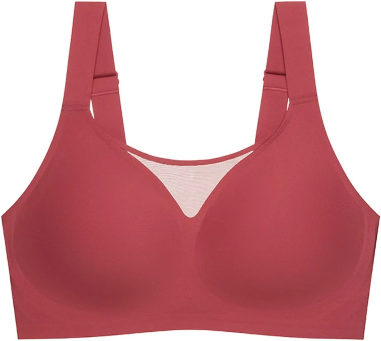 Plunge V Mesh Push up Bras for Women No Underwire Wireless Bras Full Coverage Bralette Seamless T Shirt Everyday Bra