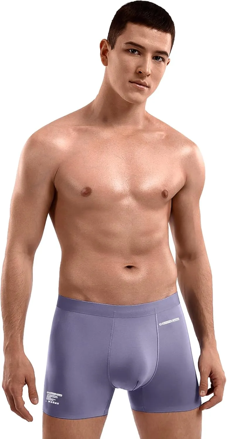 Premium Men's Naked Feeling Air Micro Modal Boxer Briefs - Softer Than Cotton-Athleisure Mens Underwear Trunks