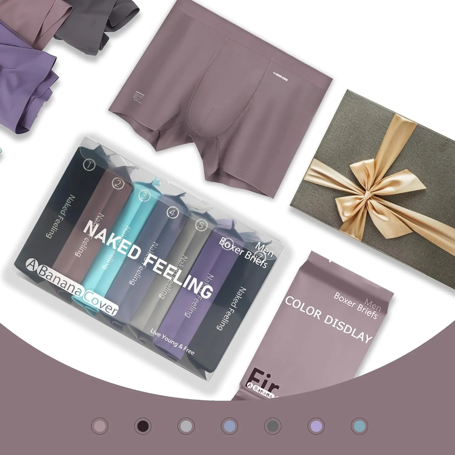 Premium Men's Naked Feeling Air Micro Modal Boxer Briefs - Softer Than Cotton-Athleisure Mens Underwear Trunks