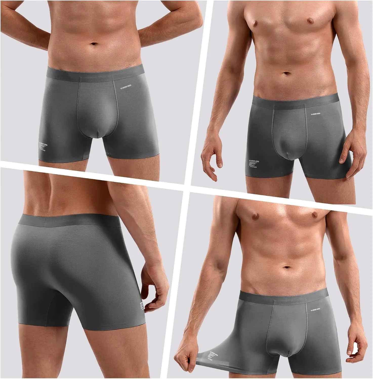 Premium Men's Naked Feeling Air Micro Modal Boxer Briefs - Softer Than Cotton-Athleisure Mens Underwear Trunks