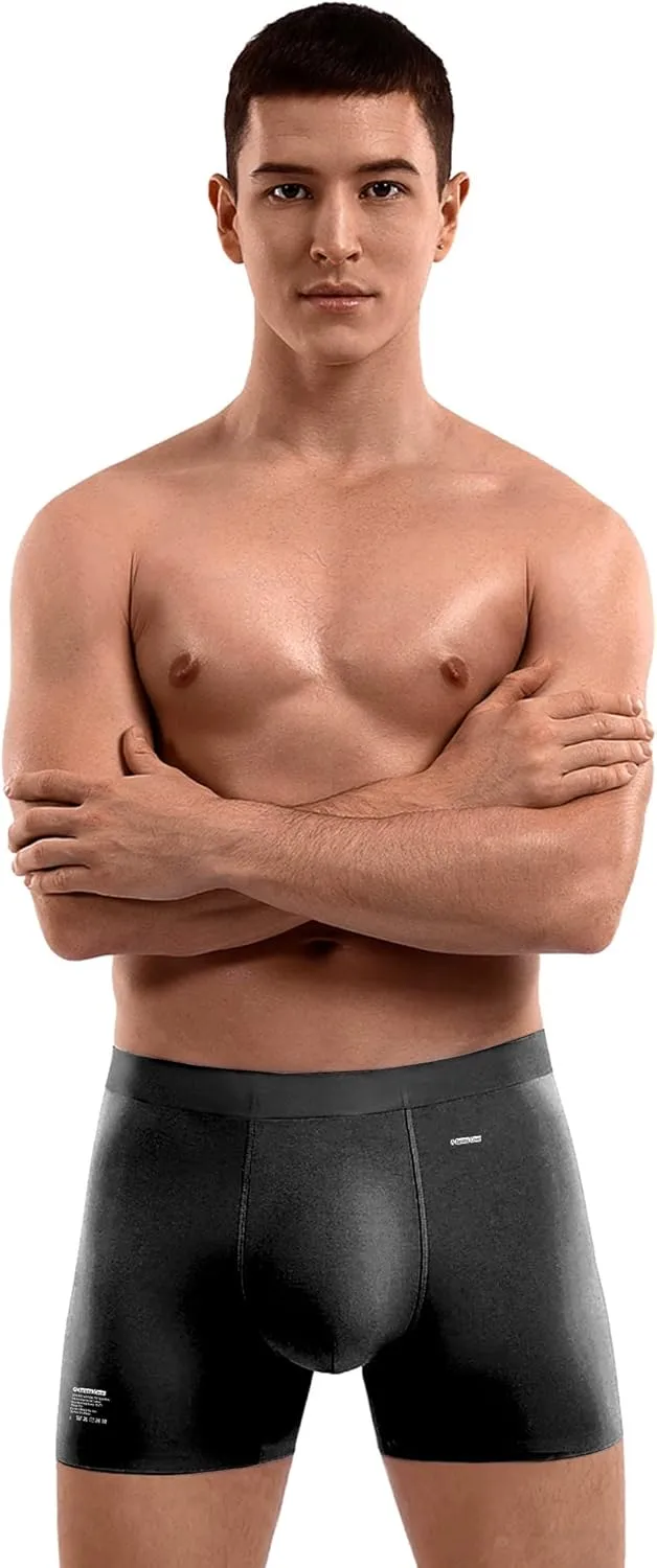 Premium Men's Naked Feeling Air Micro Modal Boxer Briefs - Softer Than Cotton-Athleisure Mens Underwear Trunks