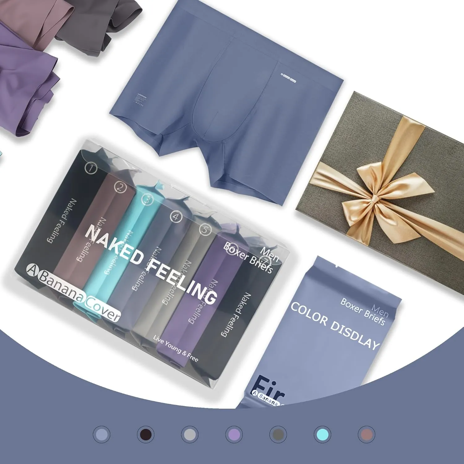 Premium Men's Naked Feeling Air Micro Modal Boxer Briefs - Softer Than Cotton-Athleisure Mens Underwear Trunks