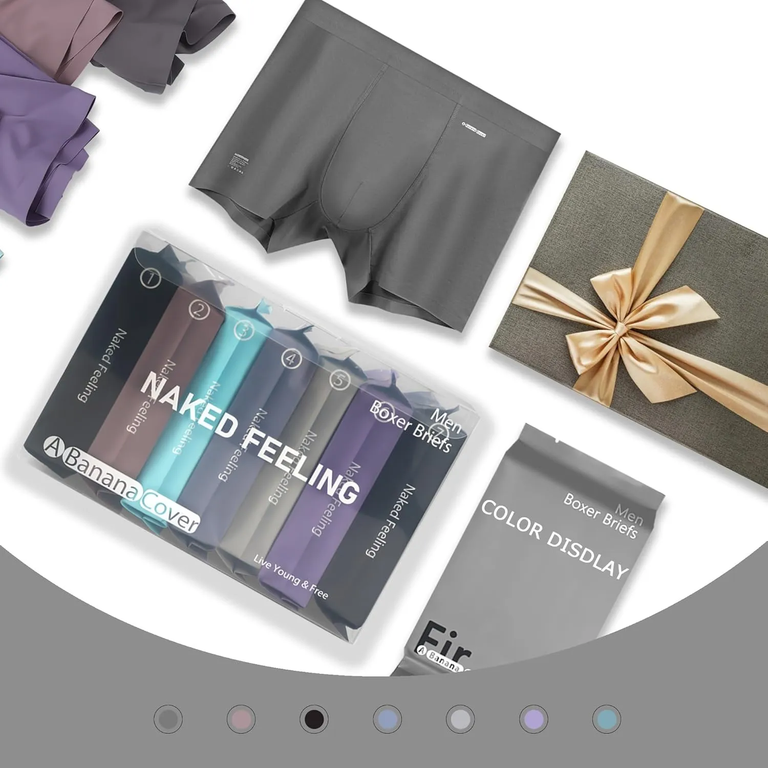 Premium Men's Naked Feeling Air Micro Modal Boxer Briefs - Softer Than Cotton-Athleisure Mens Underwear Trunks