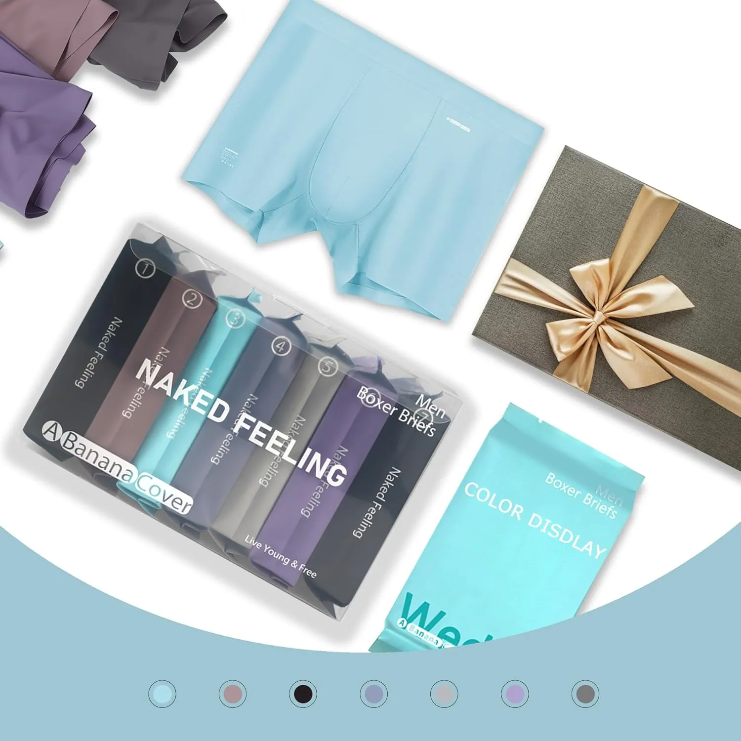 Premium Men's Naked Feeling Air Micro Modal Boxer Briefs - Softer Than Cotton-Athleisure Mens Underwear Trunks