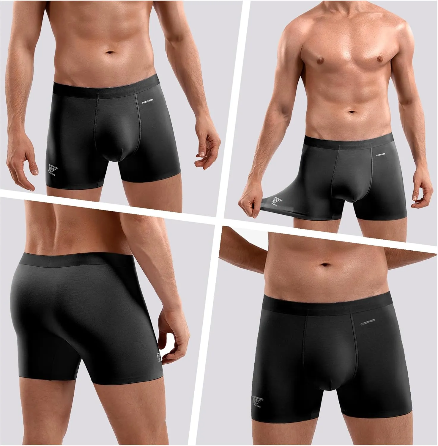 Premium Men's Naked Feeling Air Micro Modal Boxer Briefs - Softer Than Cotton-Athleisure Mens Underwear Trunks