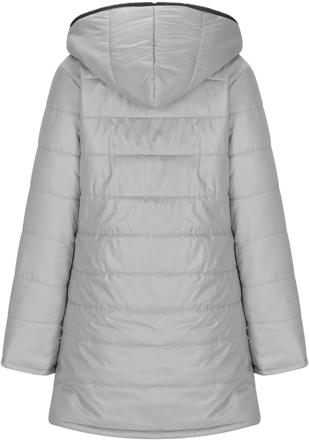 Puffer Jacket Womens Tops Mid Length Sherpa Lined Quilted Parkas Thicken Lightweight Hoodies Coats Windproof Outerwear