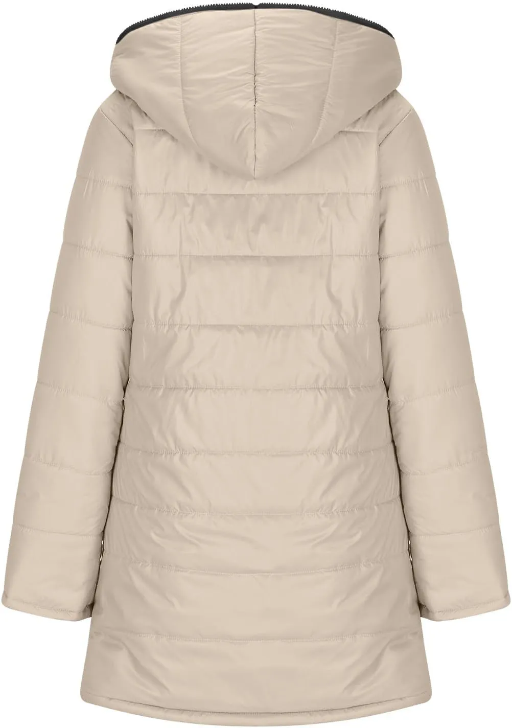 Puffer Jacket Womens Tops Plus Size Zip Up Down Jackets Cotton Sherpa Lined Parka Thermal Going Out Winter Hooded Coats