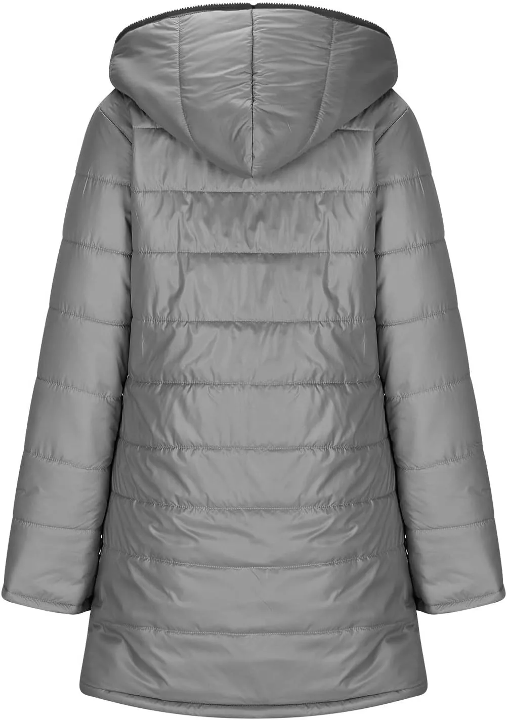 Quilted Jackets for Women Oversized Fleece Lined Down Jacket Plain Zip Up Cotton Parka Stylish Trending Now Hoodie Coat