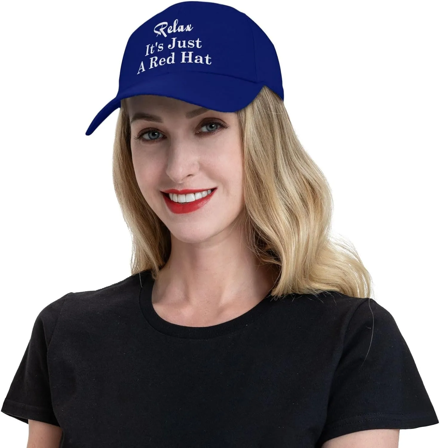 Relax It's Just A Red Hat Curved Brim Baseball Caps Unisex Trucker Hat