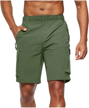 RTRDE Men's Shorts Casual Hiking Cargo Shorts Work Casual Summer Lightweight Bermuda Shorts with Pockets Golf, M-4XL