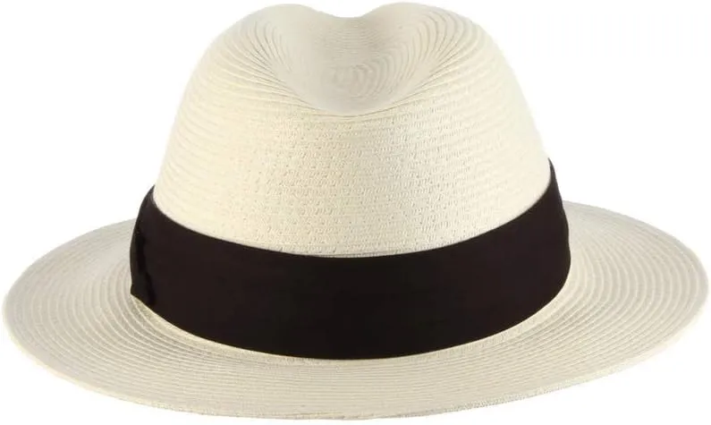 Scala Men's Paper Braid Safari Hat with Black Band