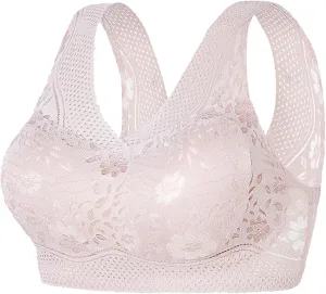 Seamless Wirefree Bras for Women Comfortable Padded Back Smoothing Bra Plus Size for Large Breasts