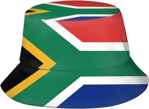 South Africa Flag South African Bucket Hat Packable Sun Protection Wide Brim Hats Outdoor Summer Fisherman Hats for Men Women