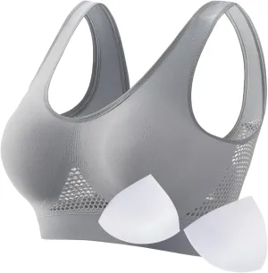 Sports Bras for Women 2025 No Underwire Large Bust High Impact Wirefree Bra Push Up Comfortable Breathable Yoga Bras
