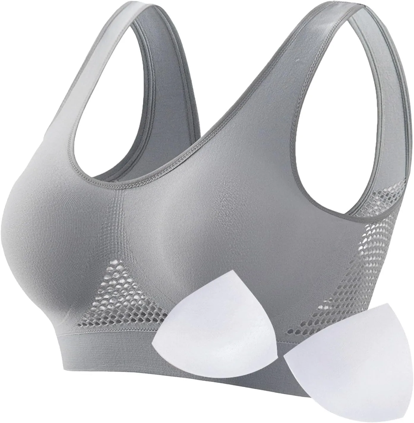 Sports Bras for Women 2025 No Underwire Large Bust High Impact Wirefree Bra Push Up Comfortable Breathable Yoga Bras