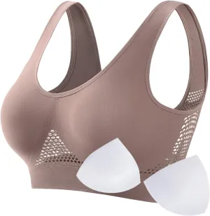 Sports Bras for Women 2025 No Underwire Large Bust High Impact Wirefree Bra Push Up Comfortable Breathable Yoga Bras