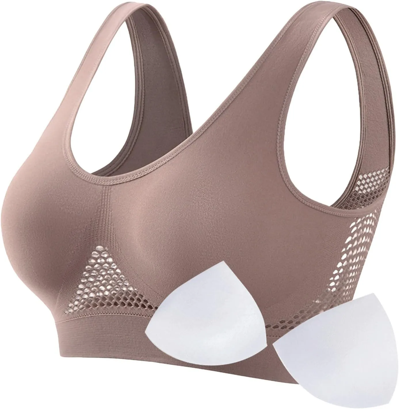 Sports Bras for Women 2025 No Underwire Large Bust High Impact Wirefree Bra Push Up Comfortable Breathable Yoga Bras