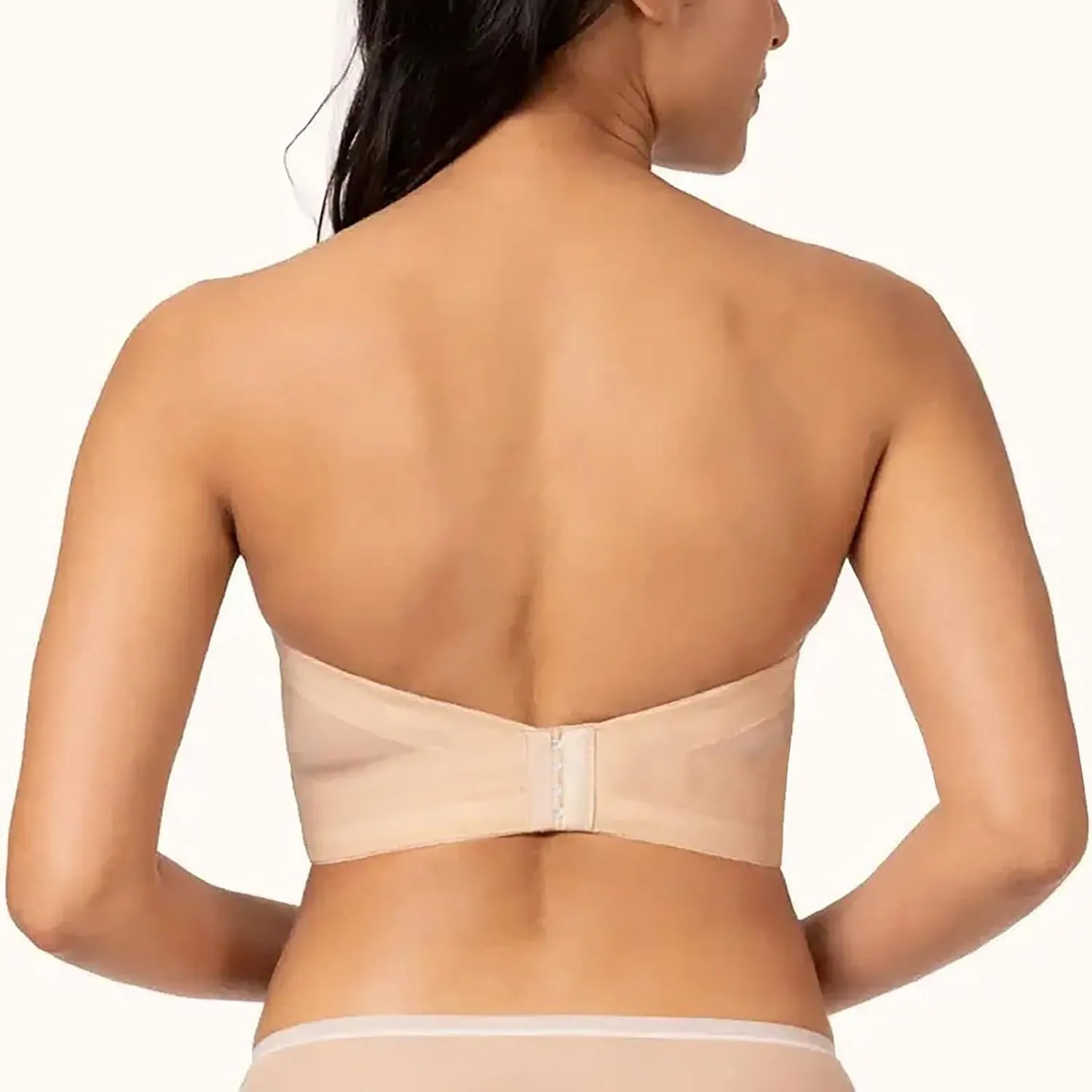 Strapless Bras for Women, Non-Slip Silicone Bandeau Bra Seamless Wireless Strapless Bra Padded Tube Top Bra