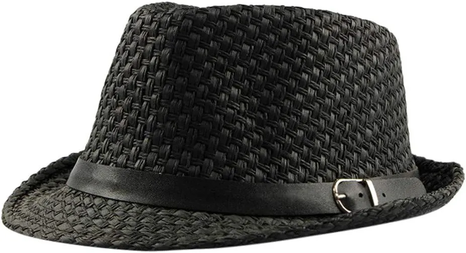 Summer Hat Mens Wide Brim Hats for Women Trilby Hat Straw Sun Hat Straw Fedora Sun Hats Sun Bucket Hats