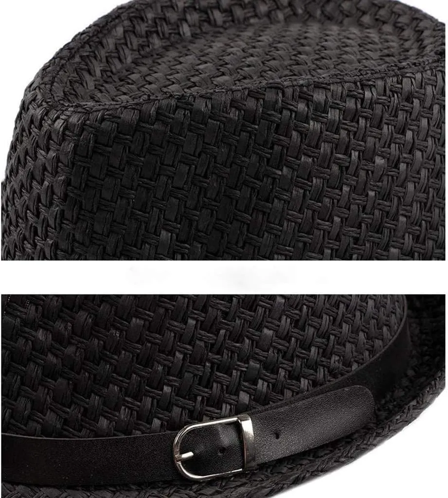 Summer Hat Mens Wide Brim Hats for Women Trilby Hat Straw Sun Hat Straw Fedora Sun Hats Sun Bucket Hats
