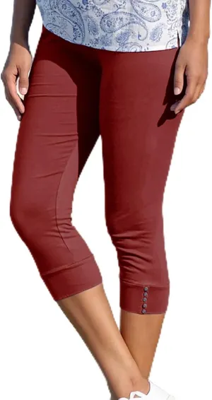 TANGNADE Womens Capris for Summer Legging Plus Size High Waist Pants Relaxed Fit High Rise Capris Pants for Women