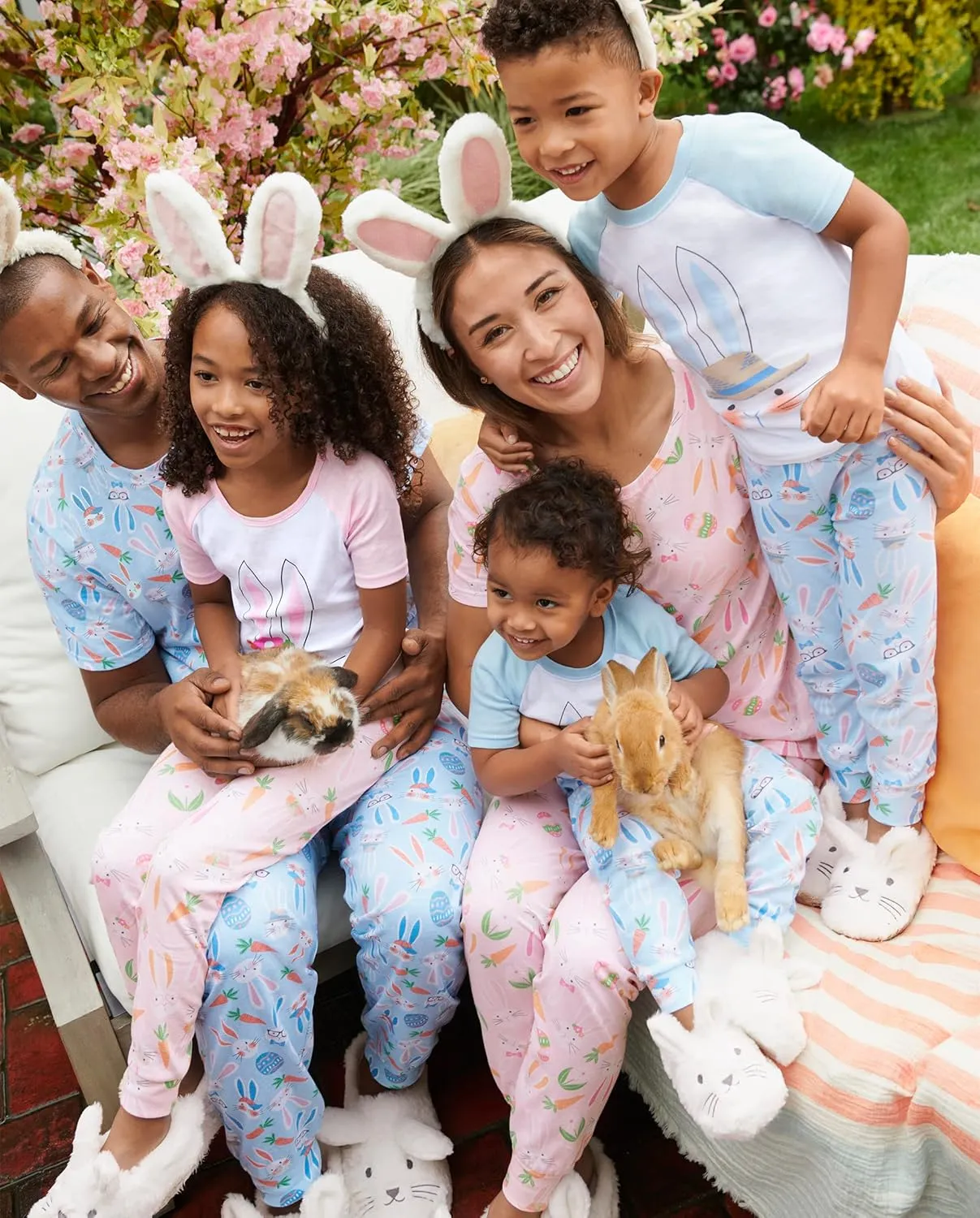 The Children's Place unisex child Matching Family Easter Bunny Snug Fit Cotton Pajamas