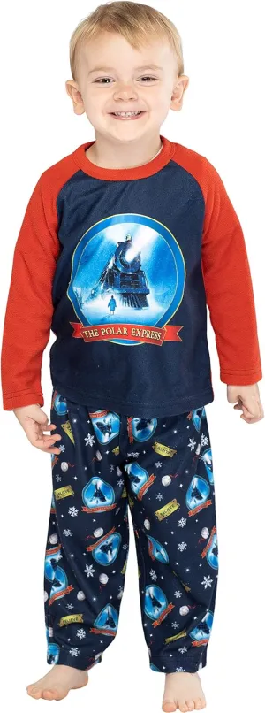 The Polar Express Train Toddler Kids Raglan Pajama Set