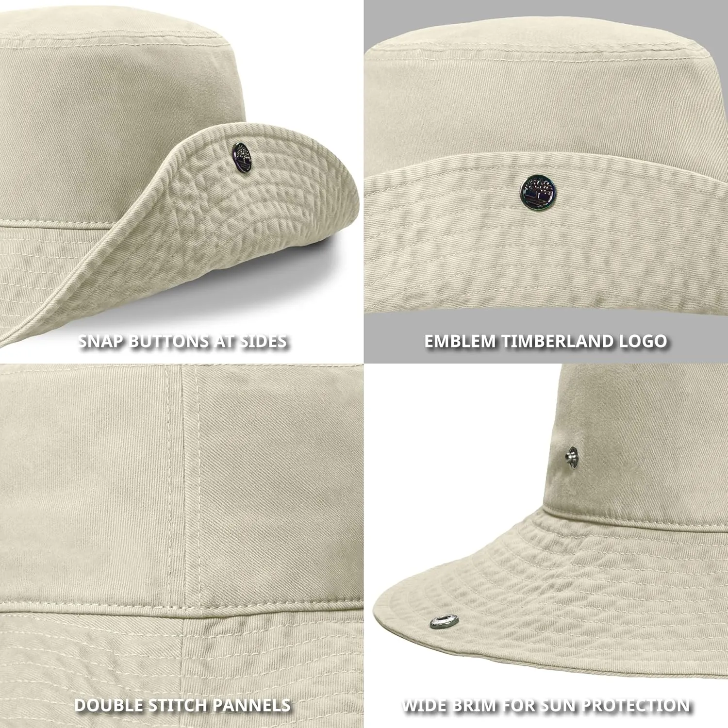 Timberland Snap Up Sun Hats for Women, Packable Bucket Hat, Wide Brim UV Protection for Outdoor Activities