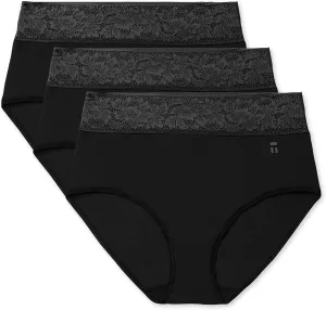 Tommy John Women's Second Skin High Rise Briefs  Soft, Stretchy, Breathable, Full Coverage High-Waisted Underwear