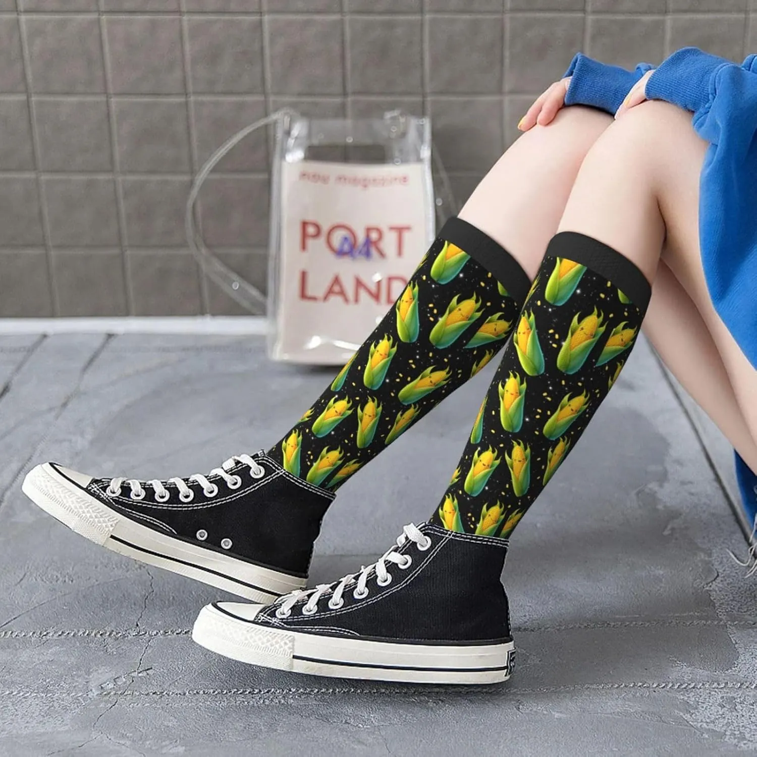 Unisex Novelty Socks for Women Men Teens Soft Knee High Crew Socks Party Daily Wear Dress Sock