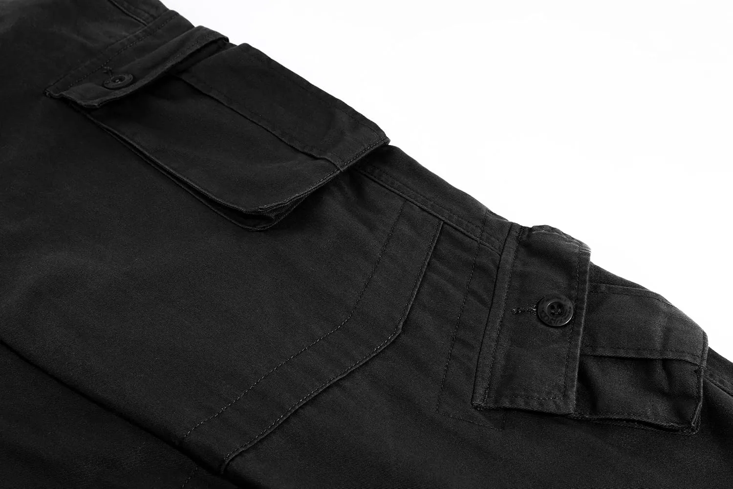 utcoco Mens Loose Multi-Pockets Cotton Twill Cargo Military Pants Outdoor Work Trousers