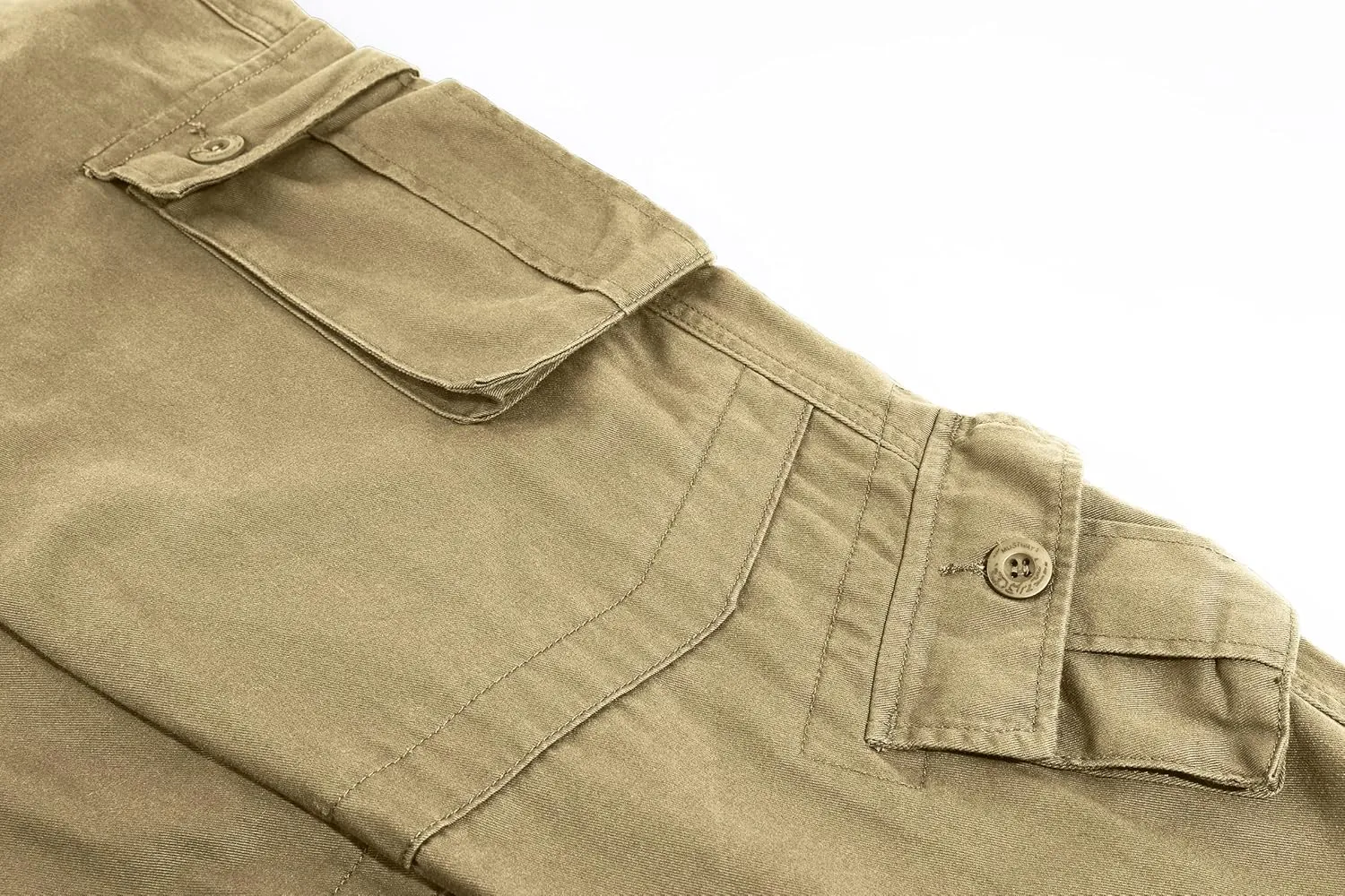 utcoco Mens Loose Multi-Pockets Cotton Twill Cargo Military Pants Outdoor Work Trousers