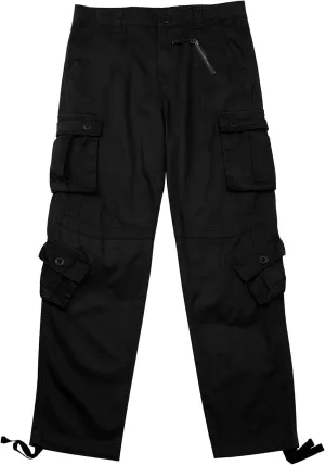 utcoco Mens Loose Multi-Pockets Cotton Twill Cargo Military Pants Outdoor Work Trousers