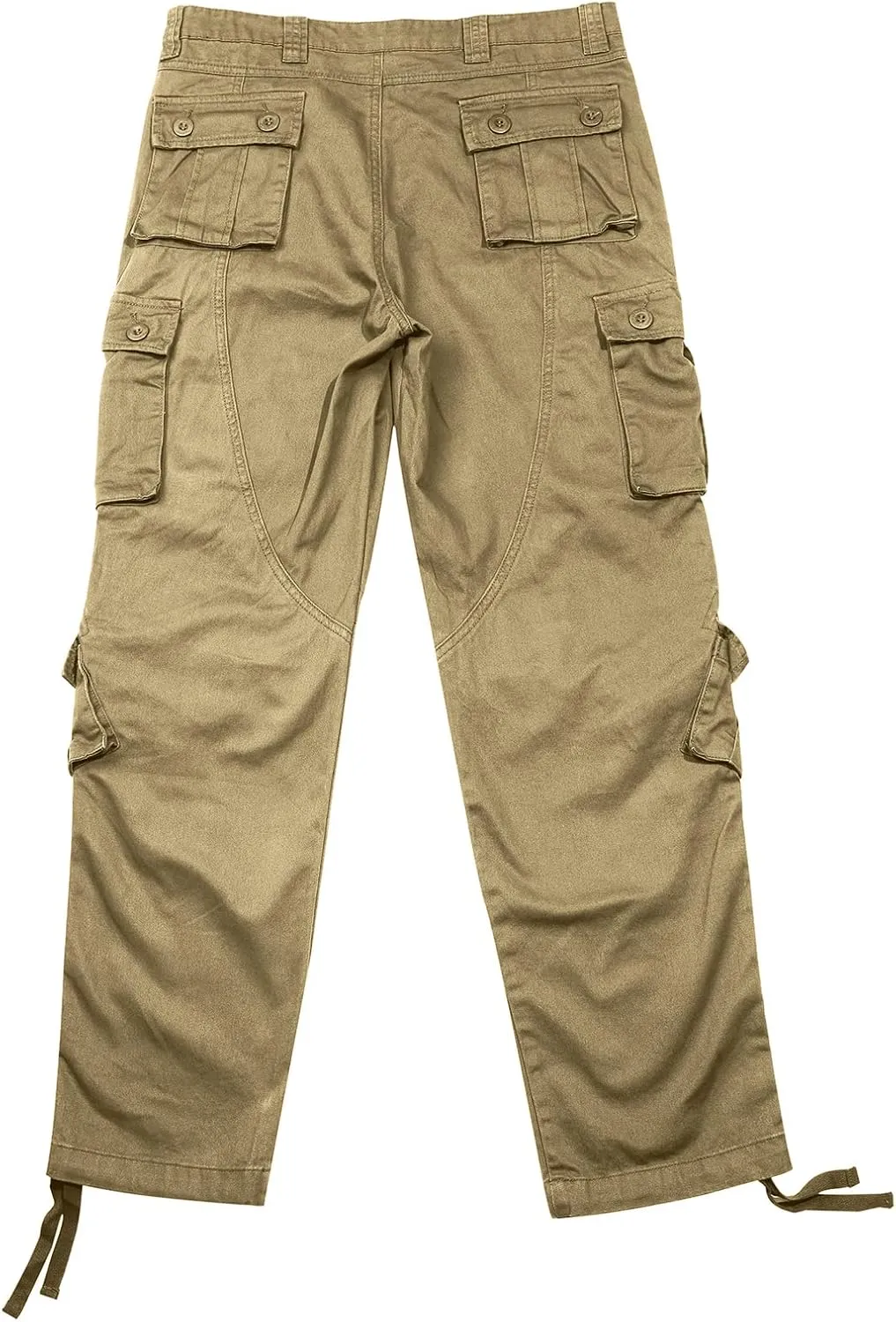 utcoco Mens Loose Multi-Pockets Cotton Twill Cargo Military Pants Outdoor Work Trousers
