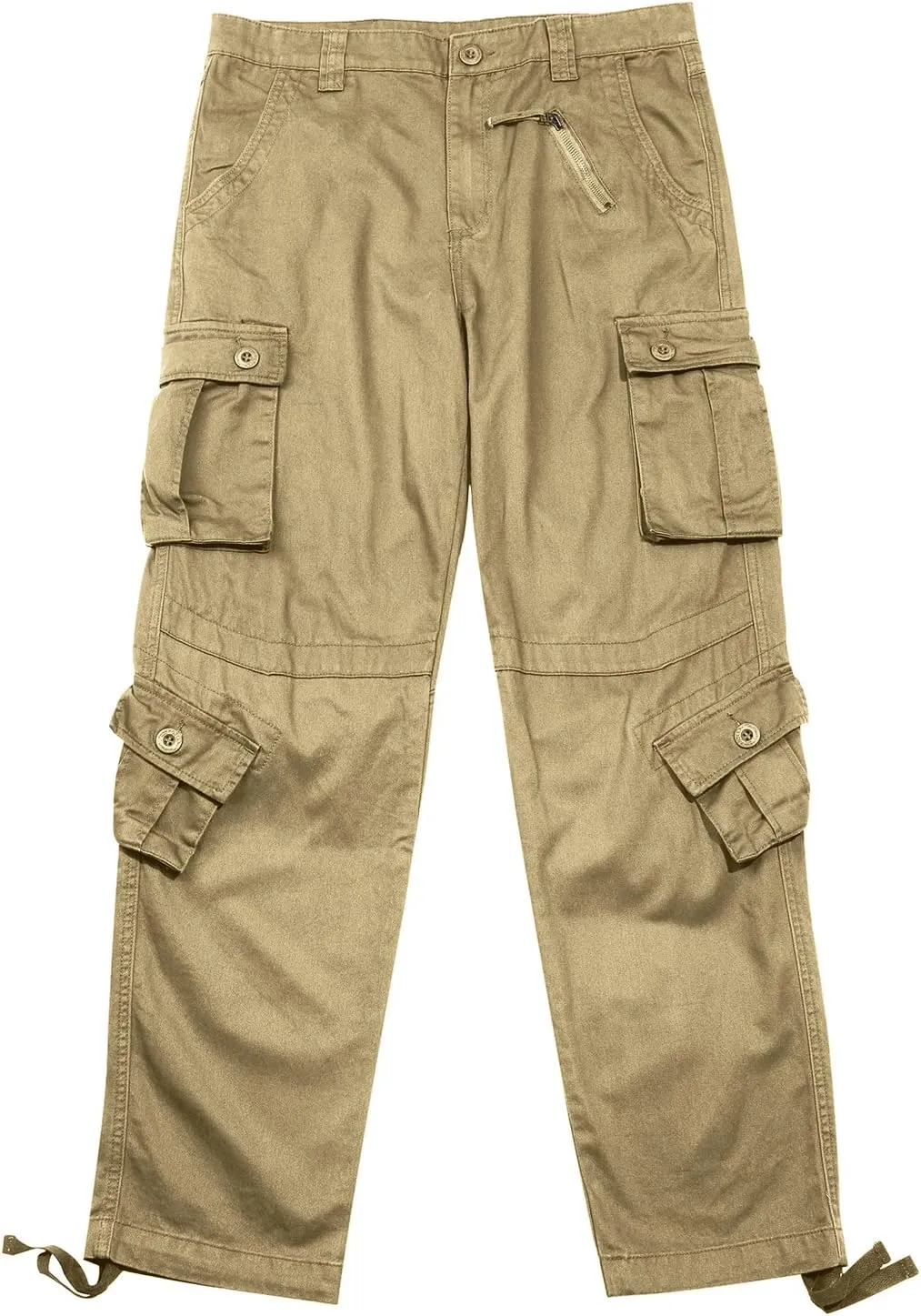 utcoco Mens Loose Multi-Pockets Cotton Twill Cargo Military Pants Outdoor Work Trousers