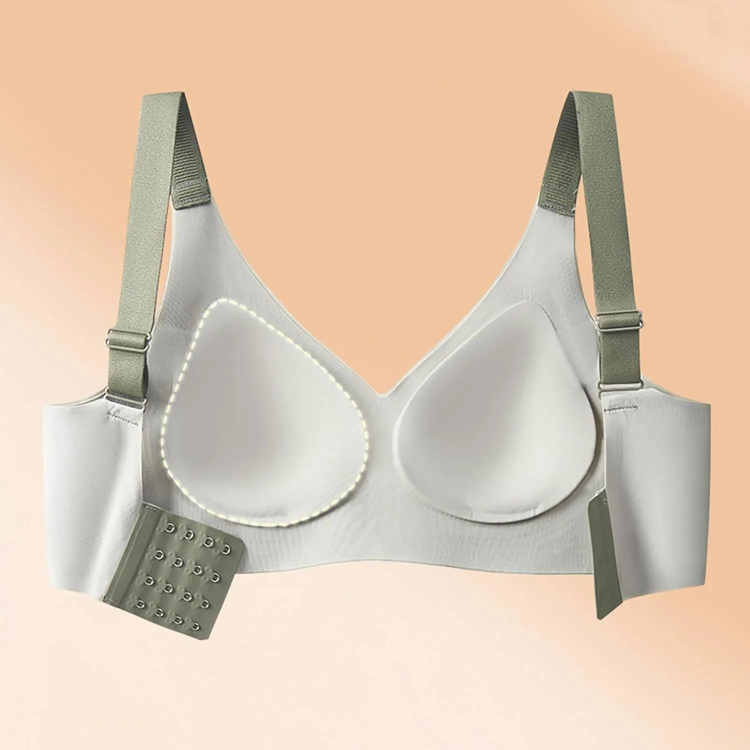 Wireless Push-up Bra, Super Gather Bra Wireless Push-up Bra, Wireless Bras with Support and Lift, Anti Sagging Bras