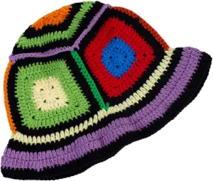 Women Crochet Bucket Hat Cute Flower Pattern Knitted Fisherman Hat Summer Trendy Outdoor Wide Brim Sun Cap