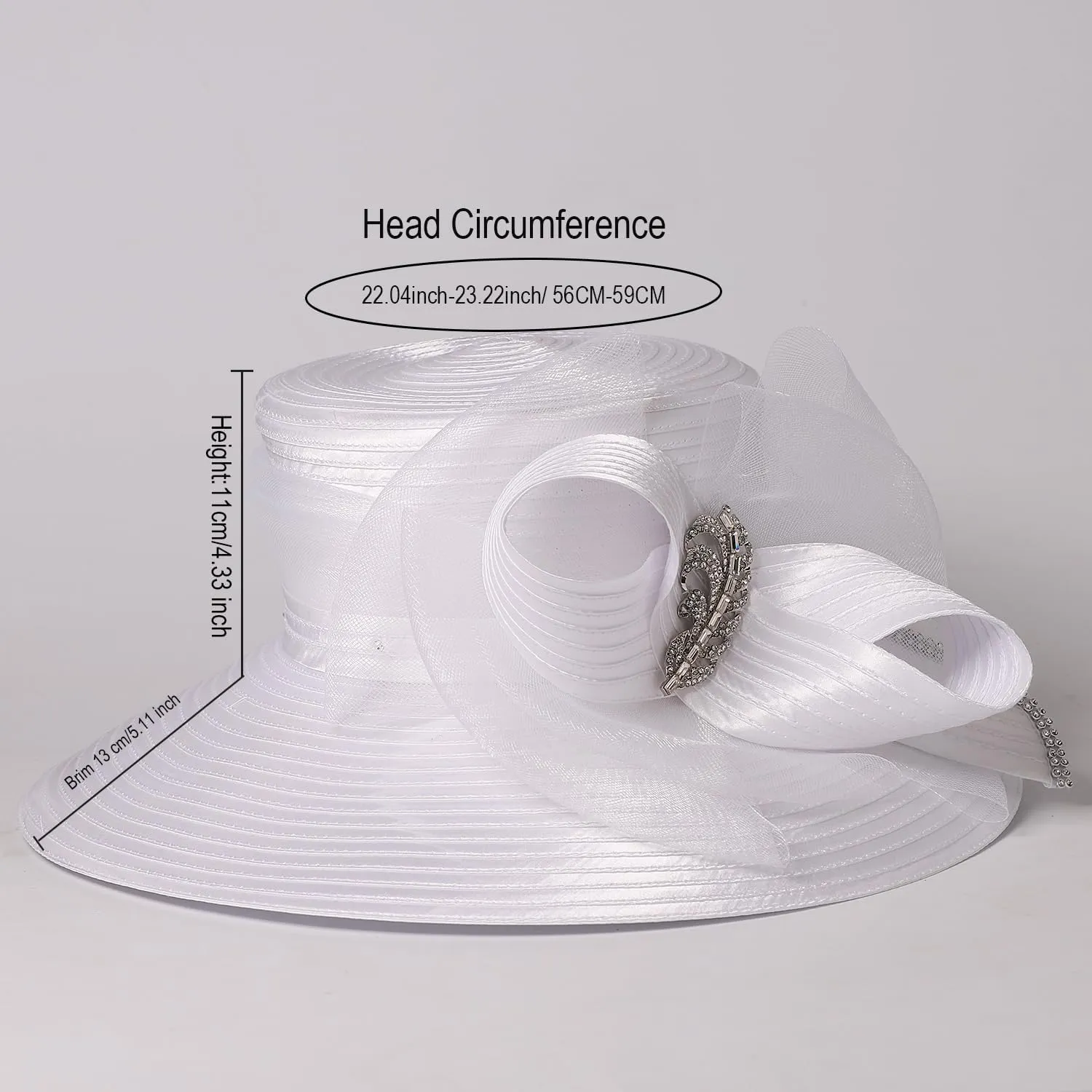 Women Derby Church Dress Fascinator Wide Brim Hats 1920s Vintage Tea Party Wedding Cloche Bowler Hats