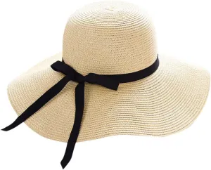 Women Ladies Floppy Beach Sun Foldable Cap New Summer Wide Brim Straw Hat Bucket Cap for Beach Fishing Hiking