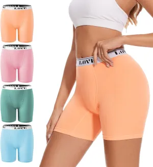 Womens Boxer Briefs High Waisted Modal Boy Shorts Underwear