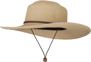 Women's Paper Straw Wide Brim Sun Hat