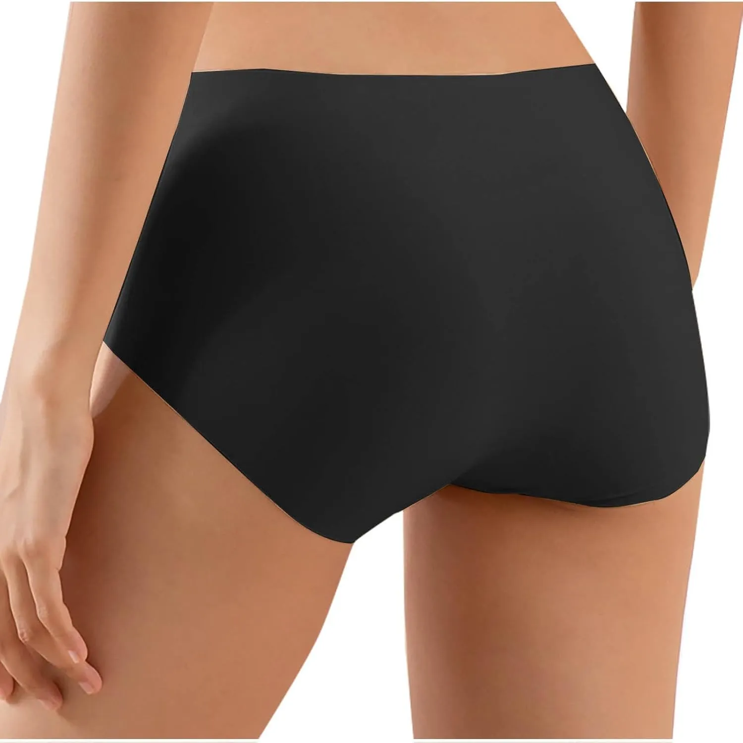 Womens Seamless Panties High Waist Hip Lift Full Coverage No Show Briefs Lightweight Quick Dry Breathable Underwear