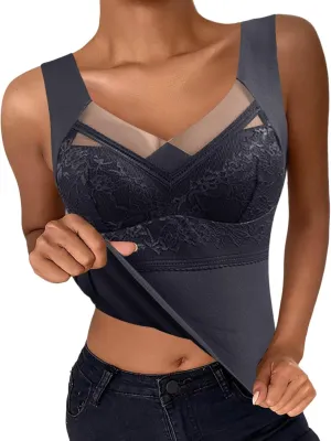 Women's Shapewear Tank Tops Padded Bra Shapewear V-Neck Cami Shaper Tummy Control Shapewear Camisole