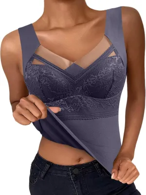 Women's Shapewear Tank Tops Padded Bra Shapewear V-Neck Cami Shaper Tummy Control Shapewear Camisole