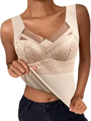 Women's Shapewear Tank Tops Padded Bra Shapewear V-Neck Cami Shaper Tummy Control Shapewear Camisole