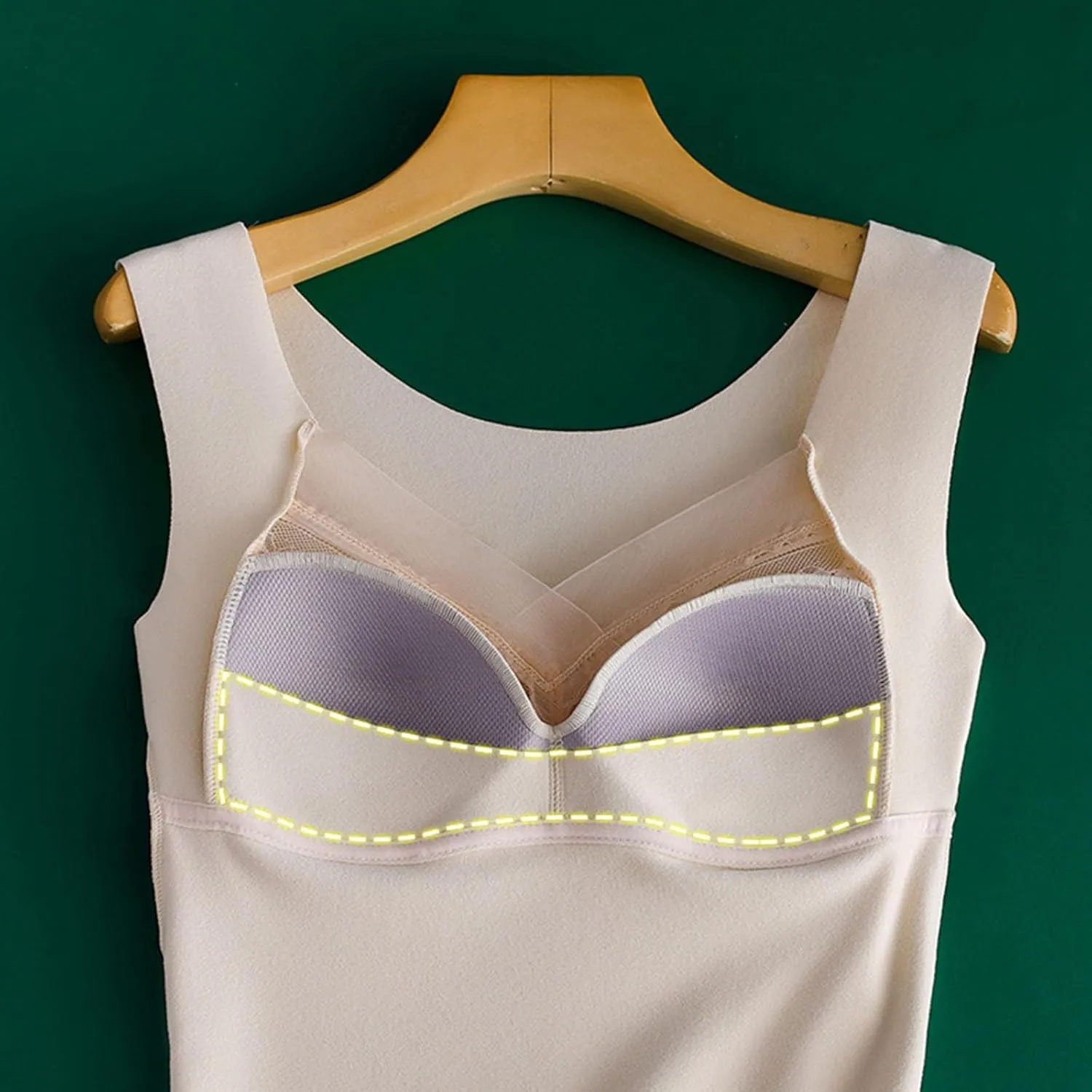 Women's Shapewear Tank Tops Padded Bra Shapewear V-Neck Cami Shaper Tummy Control Shapewear Camisole