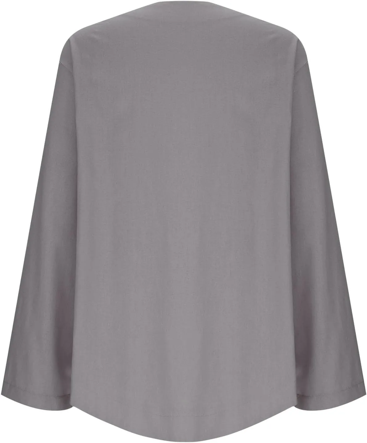 Womens Summer Cotton Linen Cardigans Lightweight Coverup Casual Loose Long Sleeve Open Front Shirt Tops Beach Cover Ups
