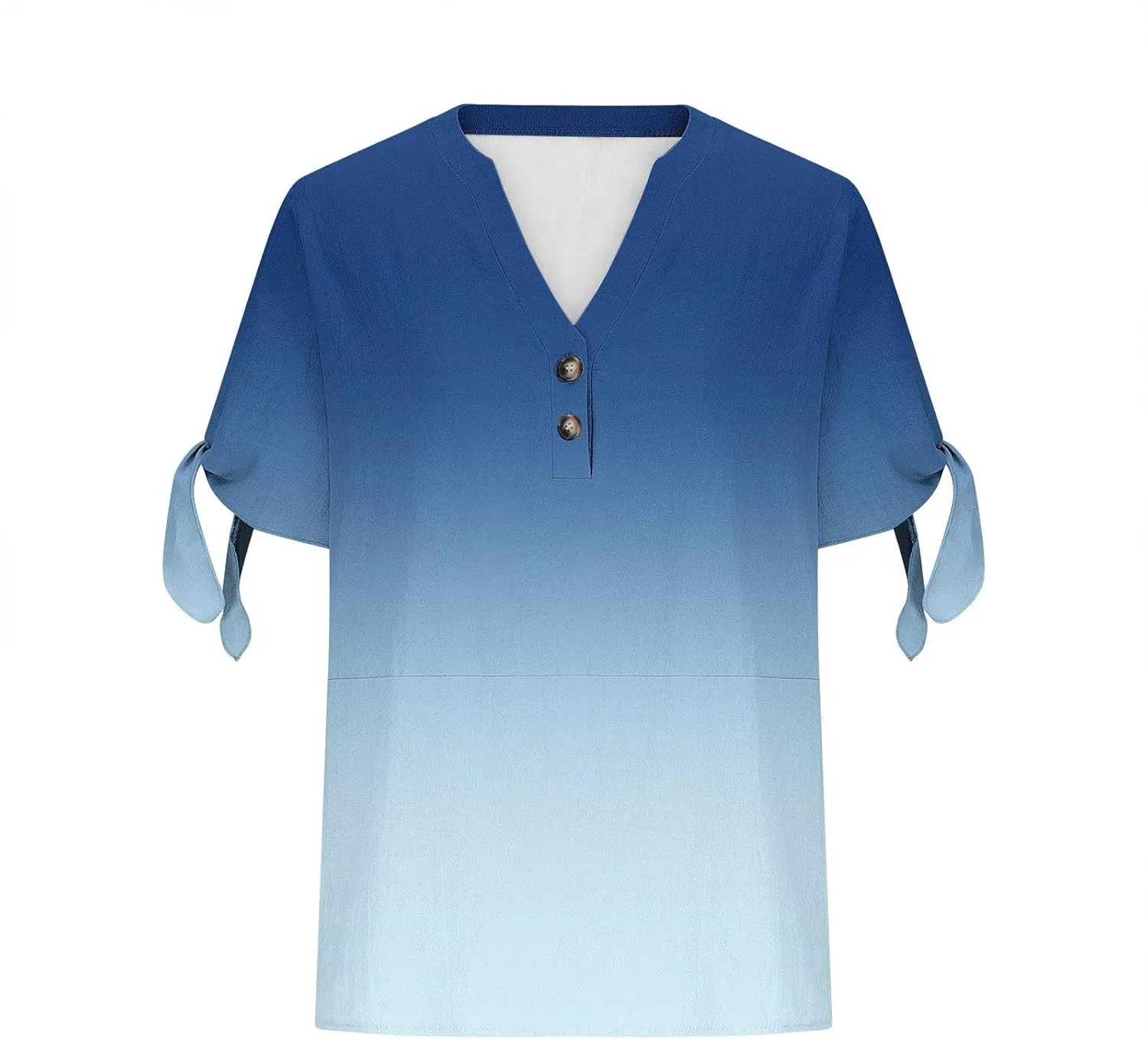 Women's Tie Dye Shirt Fashion Belted Short Sleeve Tops Summer Loose Button Blouses Beach Vacation Clothes 2025