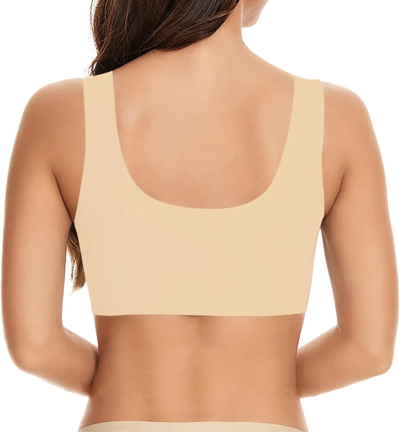 Womens V Lace Mesh Wireless Seamless Bras No Underwire Comfort Push Up Bras Supportive Full Coverage Bralettes T Shirt Bra